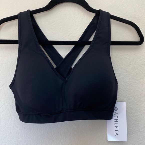 Athleta Other - Athleta sheer wrap bra Sz small black NWT